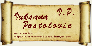 Vuksana Postolović vizit kartica
